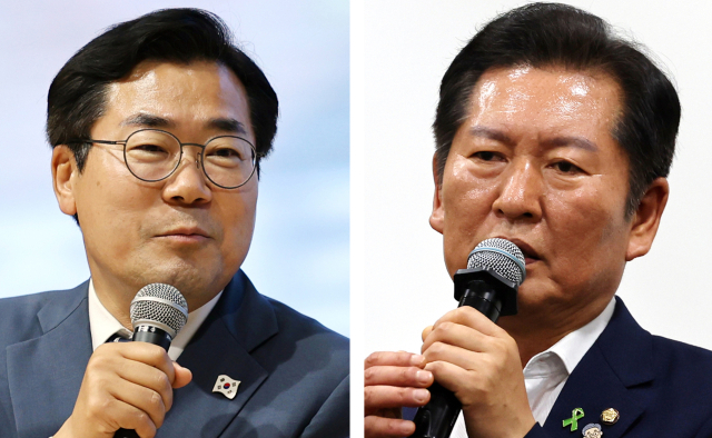 민주 당 대표 출마 박찬대·정청래, 대구서 열띤 득표전