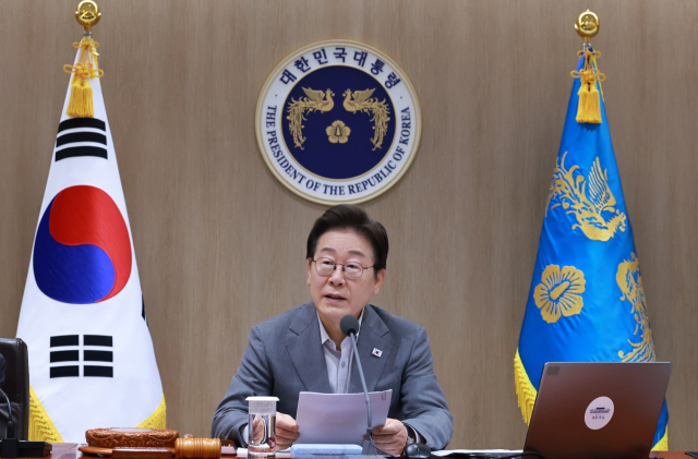 이재명 대통령이 15일 서울 용산 대통령실 청사에서 국무회의를 주재하고 있다. 연합뉴스