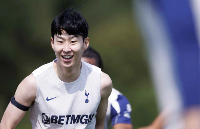 손흥민의 훈련 모습. 토트넘 홈페이지