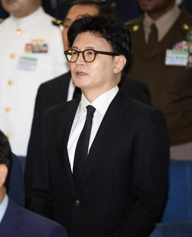 한동훈 국민의힘 전 대표가 29일 경기도 평택시 해군 2함대사령부 충무동산에서 열린 