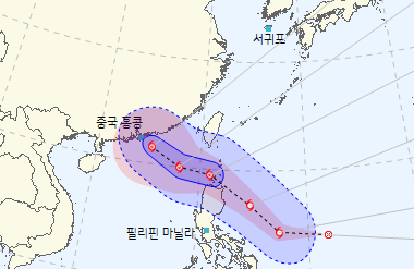 한일 기상청, 6호 태풍 위파 발생 임박 예보 시작 