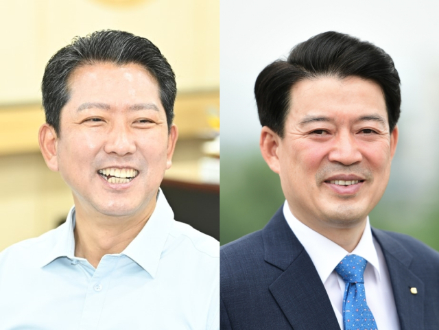 김장호(왼쪽) 구미시장과 윤재호 경북상공회의소 회장