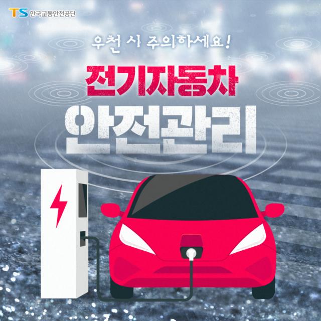 폭우 시 전기차 안전관리. 2025.7.21. 한국교통안전공단 제공