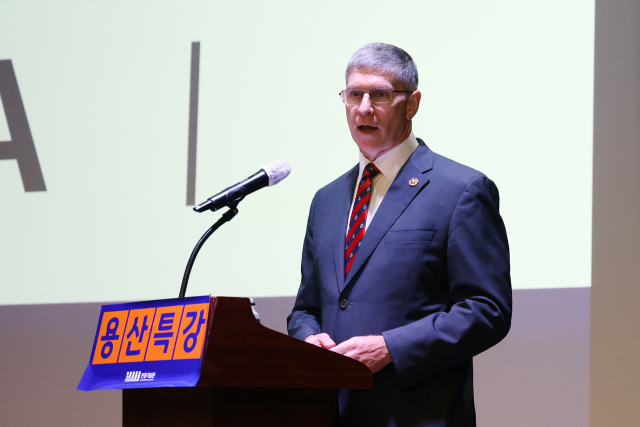 윌 셰이퍼 보잉코리아 사장이 서울 용산 전쟁기념관에서 초청 강연을 가졌다. 전쟁기념사업회 제공