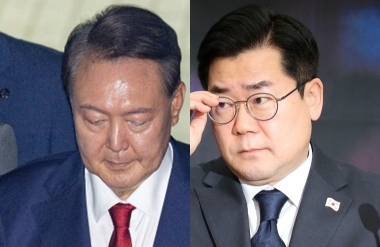 윤석열 전 대통령, 박찬대 더불어민주당 국회의원. 연합뉴스