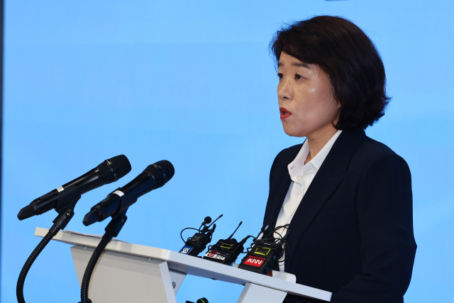 윤석열 전 대통령 부인 김건희 여사와 관련한 각종 의혹 사건을 수사하는 민중기 특별검사팀 오정희 특검보. 연합뉴스