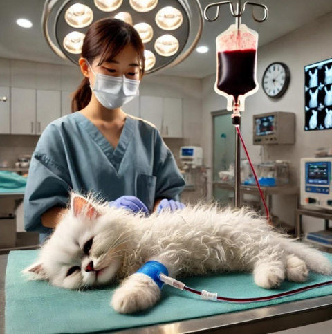 [박순석의 동물병원 24시] 고양이 수혈과 헌혈묘