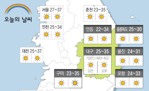 [날씨] 7월 25일(금) 
