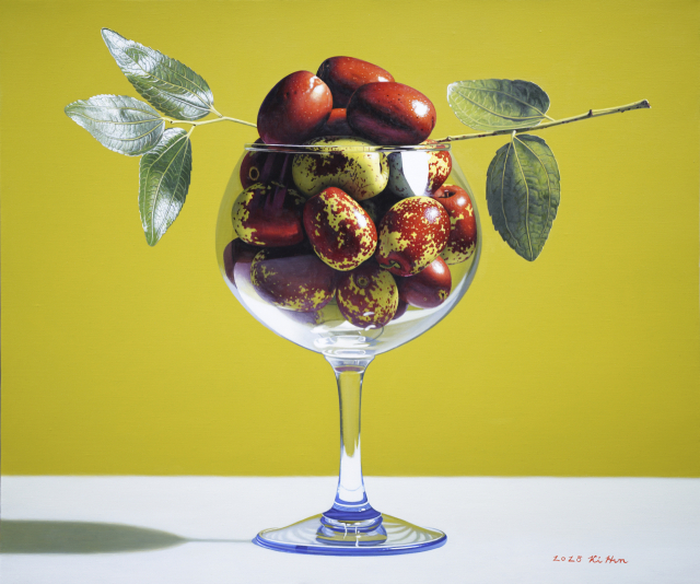 강기훈, 빛-대추, 2025-2, 72.7x60.6cm, Oil on Canvas, 2025.
