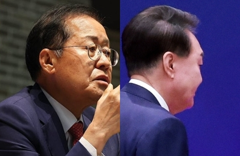 홍준표 전 대구시장, 윤석열 전 대통령. 연합뉴스
