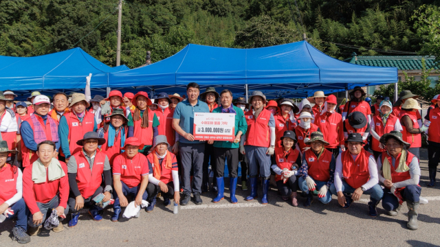 26일 정희용 국민의힘 의원, 고령성주칠곡 당협 관계자들이 경남 합천에서 봉사활동을 했다. 의원실 제공
