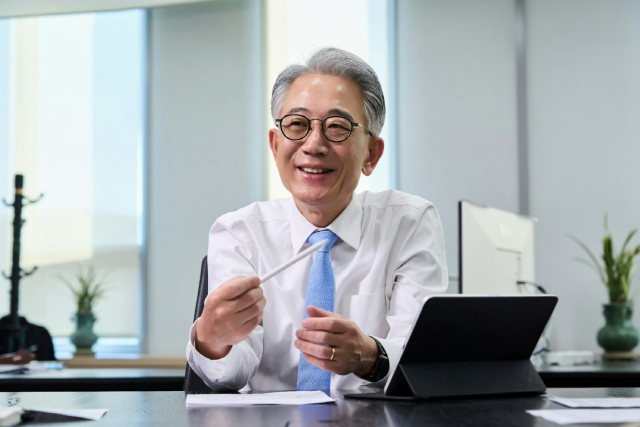 박구선 케이메디허브 이사장이 재단 발전 방향에 대해 설명하고 있다. 케이메디허브 제공