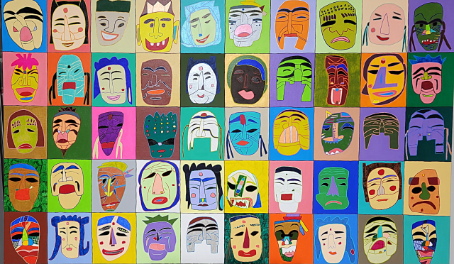 정지원, 화상회의, 2023, acrylic on canvas, 112x162.1cm