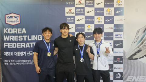 경북 칠곡군청 레슬링팀…전국 최강 기량 뽐내 