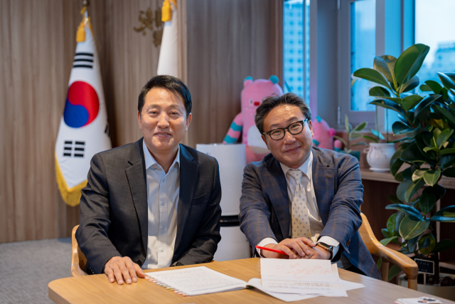 오세훈 서울시장, 김건표 교수. 김건표 교수 제공.