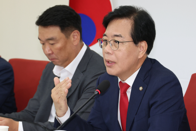 국민의힘 송언석 비상대책위원장 겸 원내대표가 4일 서울 여의도 국회에서 열린 