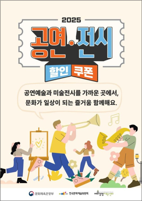 문체부, 8일부터 공연 1만원·전시 3천원 할인권 배포