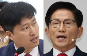 우재준 국민의힘 국회의원, 김문수 전 고용노동부 장관. 매일신문DB, 연합뉴스