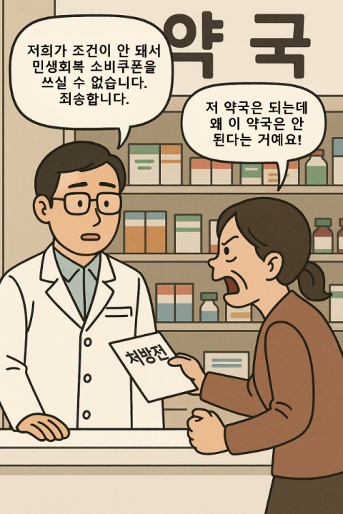 ChatGPT를 통해 생성한 약국 약사와 손님간의 실랑이.