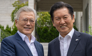 정청래 만난 文 