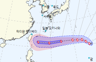 11호 태풍 버들 발생, 日 오키나와 남서단 거쳐 대만 직격 전망