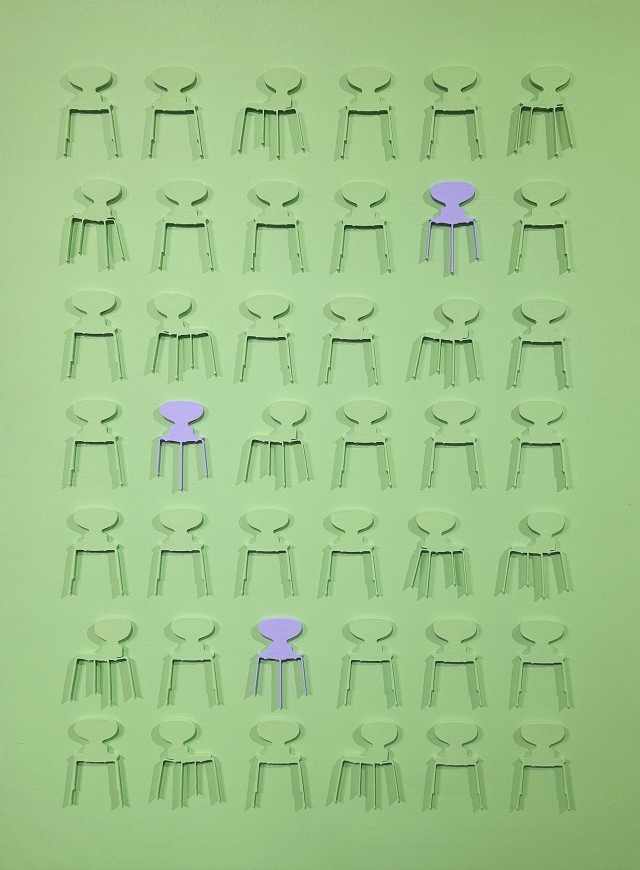 권수연, Untitled-3, 73x61cm, Acrylic on wood, 2025