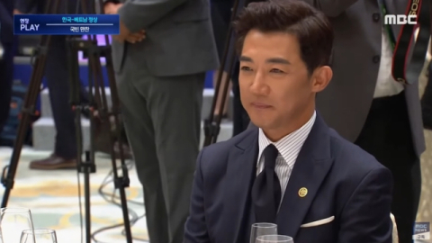 청와대 국빈만찬에 안재욱이? 정·재계 총수들과 한자리에