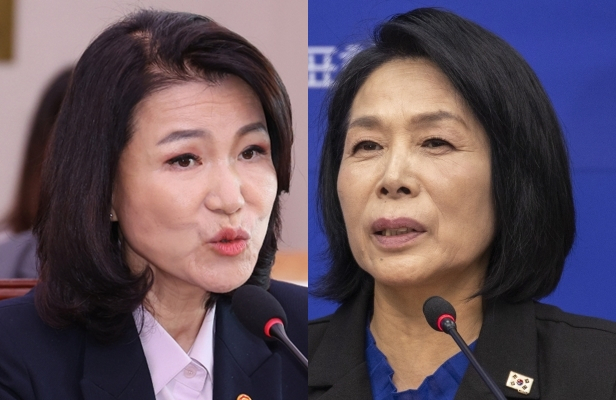 이진숙, 최민희. 연합뉴스