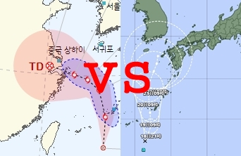 한일 기상청 '12호 태풍 링링' 예상경로 엇갈려 