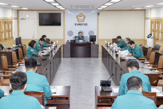 경상북도의회 산불대책특별위원회가 19일 경북도 마을주택재창조사업단으로부터 