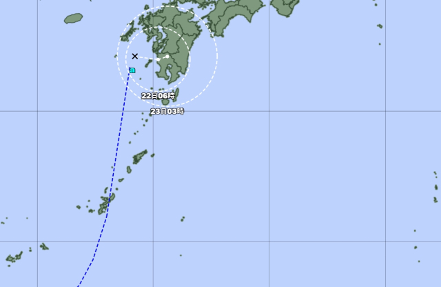 일본기상청 21일 오전 6시 발표 28호 열대저압부 예상경로