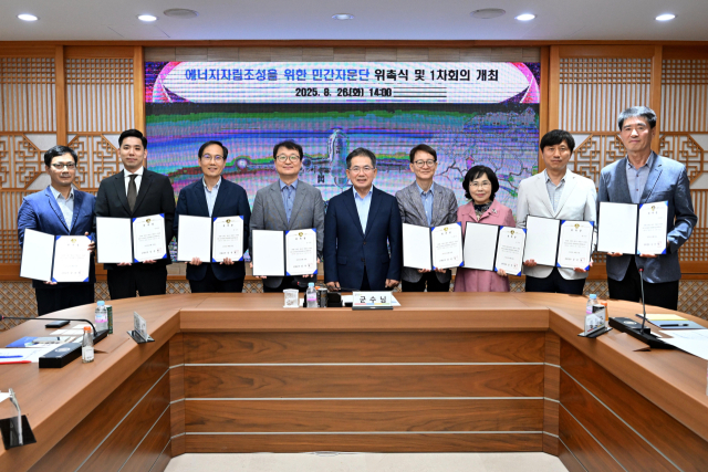 대구 군위군은 에너지 자립도시 조성을 위해 에너지 분야 민 전문가 12명을 위촉했다. 군위군 제공