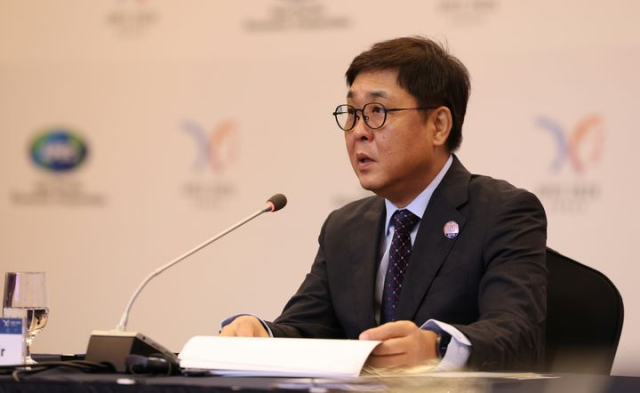 최휘영 문화체육관광부 장관이 27일 경북 경주 힐튼호텔에서 열린