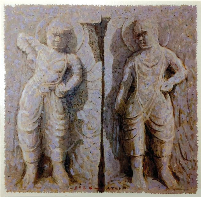 박수남, 신라의 향기, 100x100cm, oil on canvas