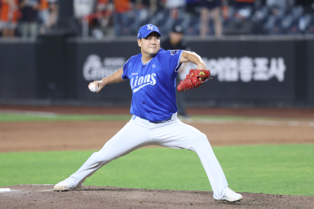 삼성 라이온즈의 김태훈. 삼성 제공