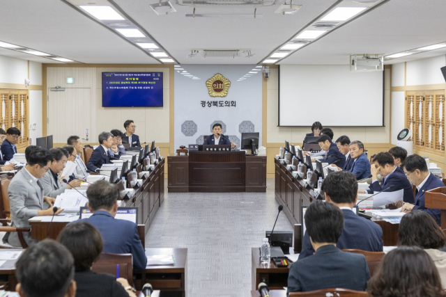 경북도의회 예산결산특별위원회 회의 모습. 경북도의회 제공