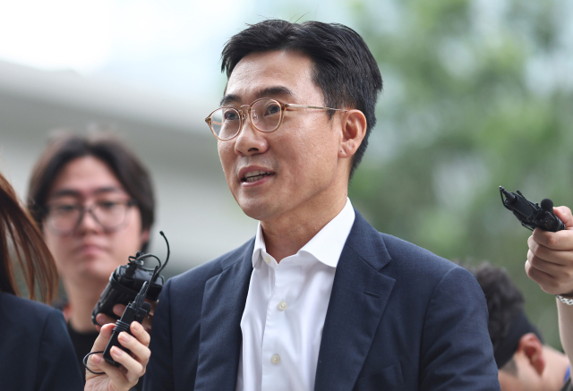 조영탁 IMS모빌리티 대표가 20일 조사를 받기 위해 김건희 여사 관련 의혹을 수사하는 민중기 특별검사팀으로 출석하고 있다. 연합뉴스