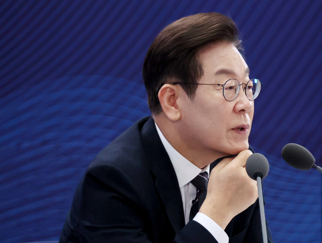 이재명 대통령이 5일 인천 송도 컨벤시아에서 열린 바이오 혁신 토론회에서 발언하고 있다. 연합뉴스