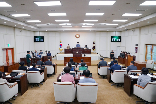 9일 열린 수성구의회 제271회 임시회 제2차 본회의. 수성구의회 제공