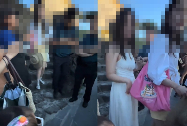 제주 애월읍의 한 카페에서 한국인 직원과 중국인 관광객 일행이 실랑이를 벌이는 장면이 담긴 영상이 중국 소셜미디어에 확산됐다. 웨이보