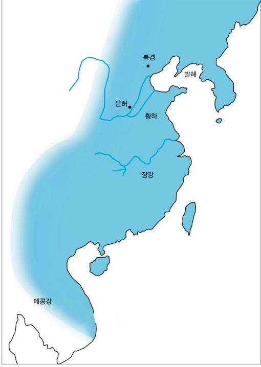 동이 난생신화 분포도.