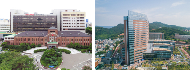 경북대병원(왼쪽)과 계명대동산의료원 전경. 매일신문 DB