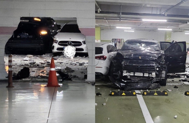 서울의 한 아파트 지하주차장에서 포르쉐 카이엔이 벽을 그대로 들이받아 벽을 뚫고 나오는 사고가 발생했다. 온라인 커뮤니티