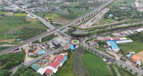 교통사고 잦던 영주시 풍기읍 산법사거리에 회전교차로 들어섰다