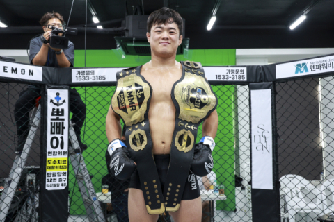 유도 국대 출신 김민규, KMMA 웰터급·미들급 '더블' 챔피언 등극