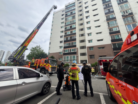 대구서부소방서, 노후 공동주택 화재 대비 훈련 실시
