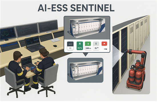 로보아이와 타오스가 함께 개발하는 AI-ESS SENTINEL 개념도. 로보아이 제공