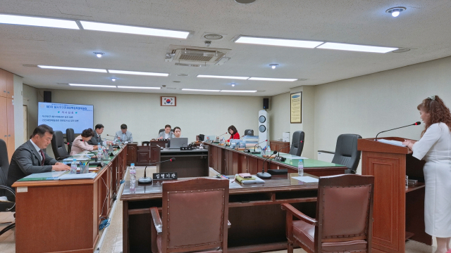 29일 달서구의회 건전재정확립특별위원회에서 달서구청이 