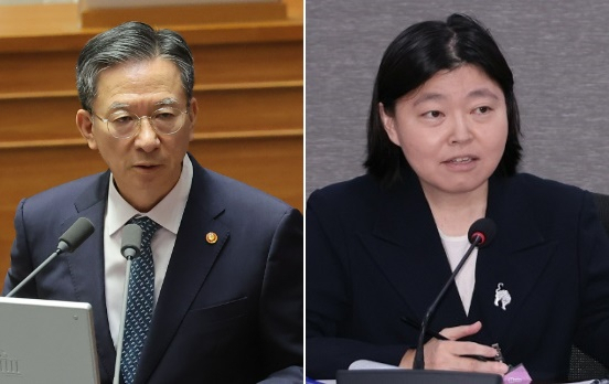정성호 법무부장관(왼쪽)·임은정 서울동부지검장(오른쪽). 연합뉴스