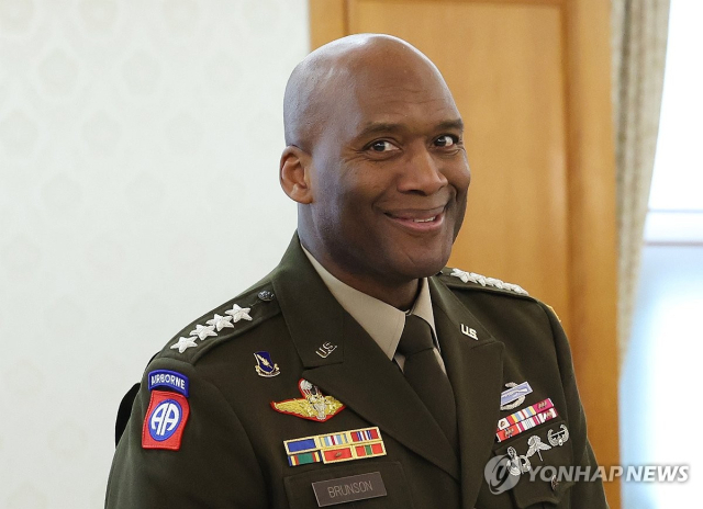 4성 장군인 제이비어 브런슨 주한미군사령관. 연합뉴스